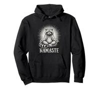 Namaste Raccoon Yoga Meditation Lover Zen Vintage Pullover Hoodie