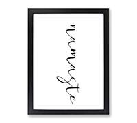 Namaste Typography Quote Framed Print | A2 Black Framed Wall Art | Ready to Hang | Modern Positive Affirmations Picture | Living Room Bedroom Lounge Office