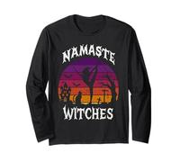 Namaste Witches Halloween Yoga Lover Zen Workout Witchy Long Sleeve T-Shirt