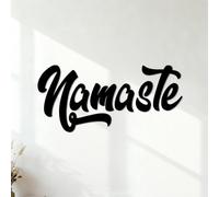Namaste Yoga Hindu India Vinyl Wall Stickers 42x90.3cm Multi Color Selection Black