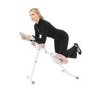 NaMaSyo AB Workout Machine, Foldable Abdominal Exercise Machine, Ab Trainer Machine Core Strength Training Equipment for Home Gym Fitness (Pink)