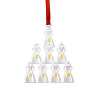 nambe 12 Days of Christmas Ornament Eight Maids a Milking Ornament | Silver and Gold Plate Hanging Ornament | Holiday Decoration for Christmas | Measures 4 x 2.5 Inches | Designed by Mike Altomari