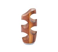 Nambé Curvo 13" Inch Vie Acacia Wood Wine Rack for upto Four Wine Bottles, Free Standing Racks
