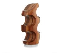 Nambé Curvo 13" Inch Vie Acacia Wood Wine Rack for upto Four Wine Bottles, Free Standing Racks