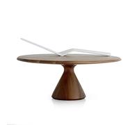 Nambe Quatro Warm Acacia Wood 11.5" Cake Plate Server