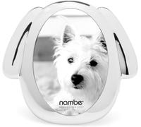 Nambe Silver Dog Picture Frame, 3 x 5 Inch, Karim Rashid Design, Home Decor for Pet Lovers