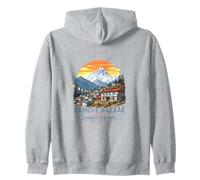 Namche Bazaar Nepal Everest View Hotel Mountain Trek Zip Hoodie