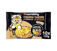 Namdong Creamy Cheese Instant Noodles flavour instant with a sachet of chilli mix 10 x 120g