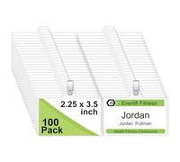 Name Badge Holders with Clip - Fushing 100PCS Clear Plastic ID Badge Holders with Badge Clips for 5.7 x 8.9 cm Name Badge Inserts (100)