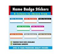 Name Badge Stickers Large 30 x 78mm Rectangle Colour Code Stickers Sticky Labels - Choose Your Colour/s (Mixed Colours, 32)