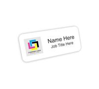 Name Badges with Company Logo, Customisable by Uploading Your Company Logo and Entering Your own Personalised Names and Job Titles