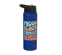 Name Black Reunion Black Surname Black Stainless Steel Insulated Water Bottle