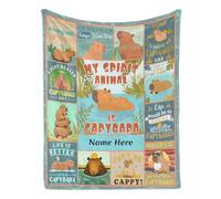 Name Blanket with Capybara, Decorative and Giftable Blankets for Men Women Home Decor for All Seasons, 80"x60"