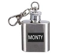 Name Hip Flask 1oz Personalised Keyring 1oz Monty