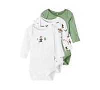 NAME IT Baby Boys' Nbmbody 3P Ls Firefighter Noos Bodysuit, Kashmir, 0-1m