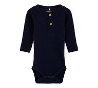 NAME IT Baby Boys' Nbmkab Ls Body Noos Bodysuit, Dark Sapphire, 0-1m