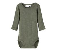 NAME IT Baby Boys' NBMWANG Wool NE.LS Body Solid NOOS XXIII Bodysuits, Beetle, 50
