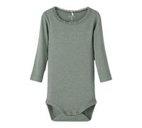 NAME IT Baby Girl NBFKAB LS Body NOOS Long Sleeve Bodysuit, Lily Pad/Detail:Melange, 80