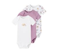 NAME IT Baby Girls' Nbfbody 3P Ss Valerian Cat Noos Bodysuit, 4-6m