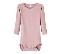 NAME IT Baby Girls' Nbfkab Ls Body Noos Long Sleeve, Deauville Mauve/Detail:Melange, 6-9m