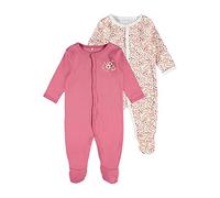 NAME IT Baby Girls' Nbfnightsuit 2P W/F Flower Noos Toddler Sleepers, Rose Wine, 6-9m