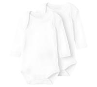 NAME IT Bestseller A/S Nbnbody 2p LS Solid Noos Body, Bright White, 50