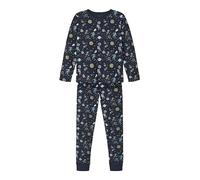 Name It Boy's NKM Nightset Dark Sapphire Space Noos Pajama Set, 134-140 (Pack of 2)