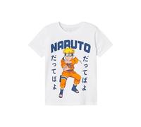 NAME IT Boys Nkmmacar Naruto Top Noos Sky T-Shirt, Bright White, 122-128 UK