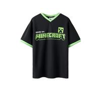NAME IT Boy's Nkmmali Minecraft Nreg Poly Top Bfu, Black, 122/128 cm