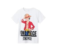 Name it / Children's T shirt NKMNATE ONEPIECE SS TOP BOX VDE in White 10 years