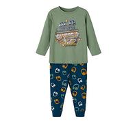 NAME IT Boy's NKMNIGHTSET HEDGE GREEN MUSIC NOOS Pajama Set, Hedge Green, 110-116