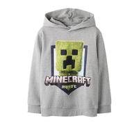NAME IT Boy's Nkmol Minecraft Nreg SWE Bru Lnoos Bfu, Grey Melange, 134-140