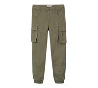NAME IT Boy's Nkmryan Cargo R TWI Pant 2222-Ba Noos Trouser, Deep Lichen Green, 8 Years