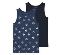 NAME IT Boy's NKMTANK TOP 2P Dark Denim Football NOOS Undershirt, Dark Denim, 98