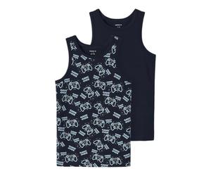 NAME IT Boy's Nkmtank Top 2P Sapphire Game Noos (Pack of 2)