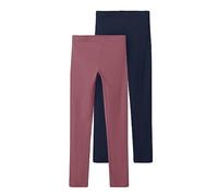 NAME IT Girl's Nkfvivian 2P Legging L Noos, Deco Rose/Pack:Packed with Dark Sapphire, 11-12 Years