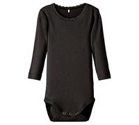NAME IT Girl's Nbfkab Ls Body Noos, Black, 18-24 Months