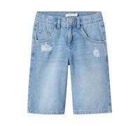 NAME IT Girl's Nkfbella 5630-Be Skater Shorts, Medium Blue (Medium Blue Denim), 122