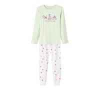 NAME IT Girl's Nkfnightset Ambrosia Cat Noos Footie, 3-4 Years