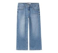 NAME IT Girl's NKFROSE Wide Jeans 5529-BE NOOS Wide Jeans, Medium Blue Denim,