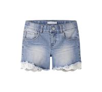 NAME IT Girl's Nkfsalli Slim DNM Shorts 5372-Ha Noos, Medium Blue Denim, 12 Years