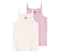 NAME IT Girl's Nkfstrap Top 2p Buttercream Floral Noos t-Shirts (Pack of 2)
