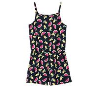 NAME IT Girls' NKFVIGGA Strap Suit F1 NOOS Jumpsuit, Dark Sapphire/AOP:Fruits, 104