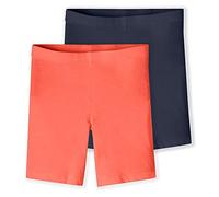 NAME IT Girls NKFVIVIAN 2P Solid Short Legging NOOS Leggings, Dark Sapphire/Pack:Coral, 110/116
