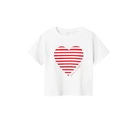 NAME IT Girls' Nmffesko SS Nreg Top, Bright White, 110