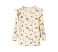 NAME IT Girl's Slim Fit Long Sleeve Top, Turtledove, 92