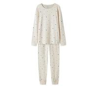 Name It Girls Spot Print Pyjamas, Cream, Size 1-2 Years Cream