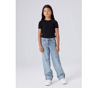 Name It Girls Straight Leg Turn Up Jeans, Light Blue, Size Age: 7 Years Light Blue