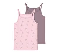 Name it kids Girls' Nkfstrap Top 2P Barely Pink Bow Noos (Pack of 2), Barely Pink, Numeric_146