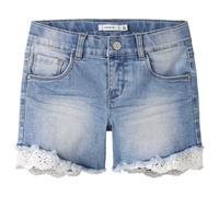 Name it - Kid's Salli Slim Denim Shorts - Jeans size 128, grey